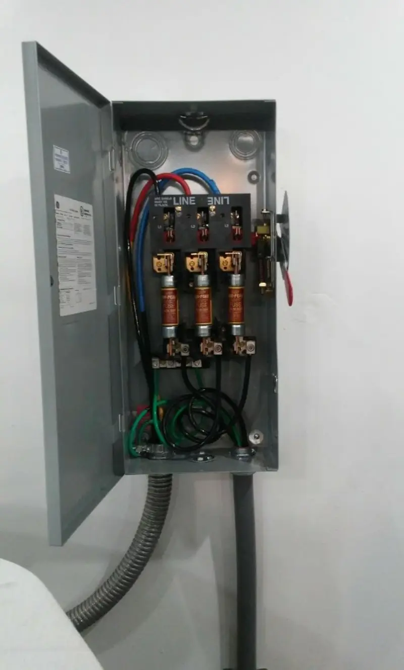 Three-phase disconnect switch installed for Electrical Wiring & Rewiring in Gastonia